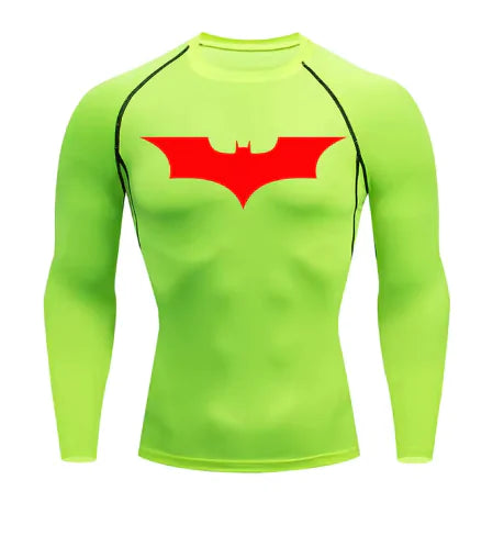 Mens T-shirt Long Sleeve Compression Shemd Sun Protection